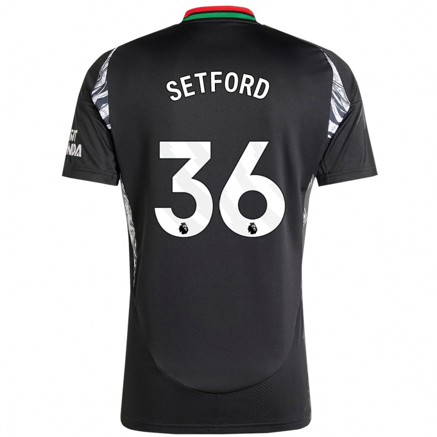 Niño Fútbol Camiseta Tommy Setford #36 Negro 2ª Equipación 2024/25