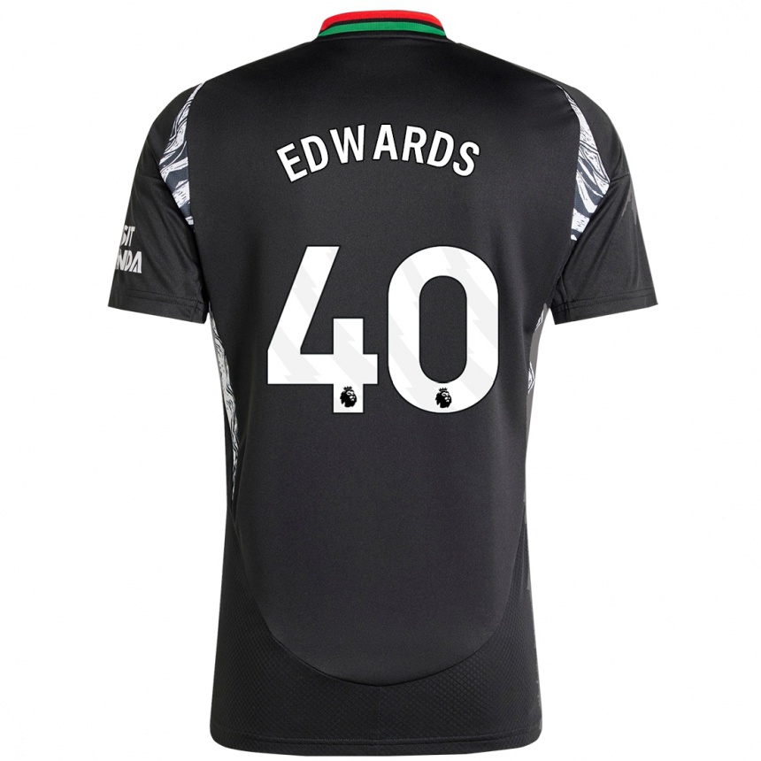 Niño Fútbol Camiseta Khayon Edwards #40 Negro 2ª Equipación 2024/25