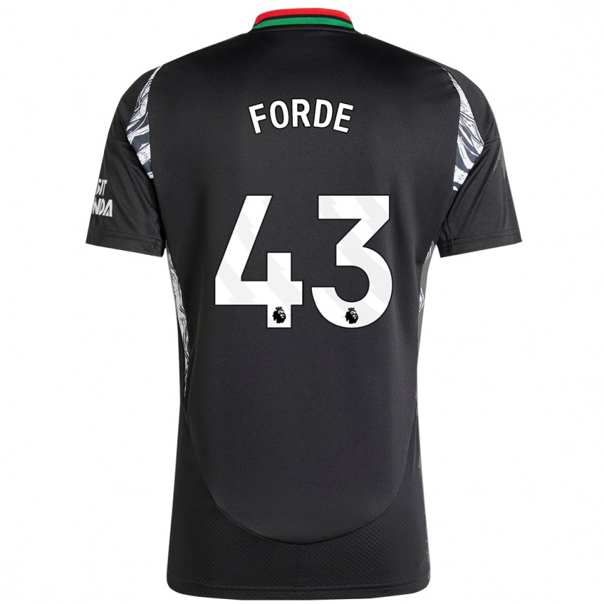 Niño Fútbol Camiseta Romari Forde #43 Negro 2ª Equipación 2024/25