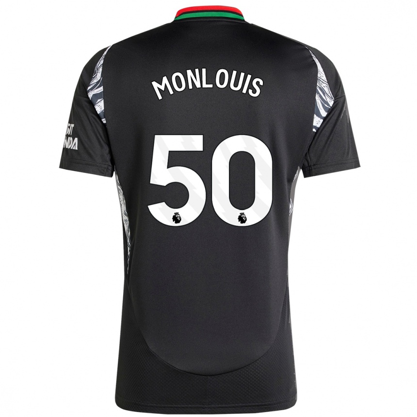 Niño Fútbol Camiseta Zane Monlouis #50 Negro 2ª Equipación 2024/25