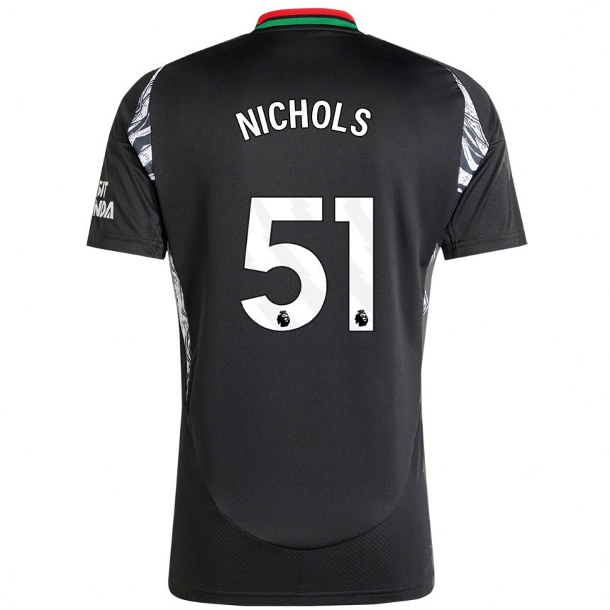 Niño Fútbol Camiseta Josh Nichols #51 Negro 2ª Equipación 2024/25