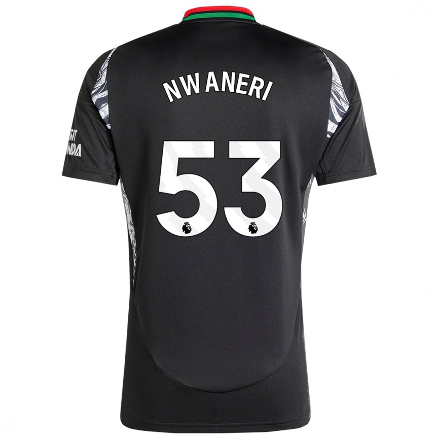 Niño Fútbol Camiseta Ethan Nwaneri #53 Negro 2ª Equipación 2024/25