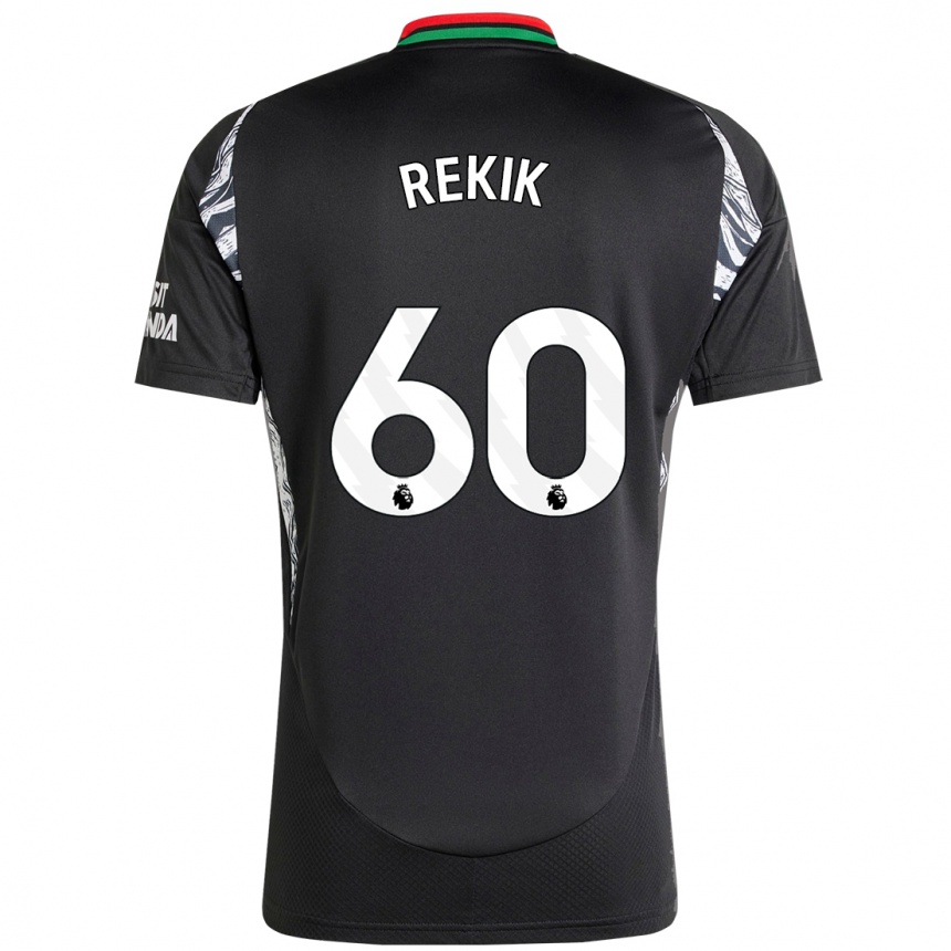 Niño Fútbol Camiseta Omar Rekik #60 Negro 2ª Equipación 2024/25