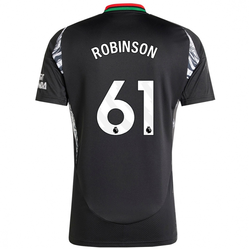 Niño Fútbol Camiseta Josh Robinson #61 Negro 2ª Equipación 2024/25