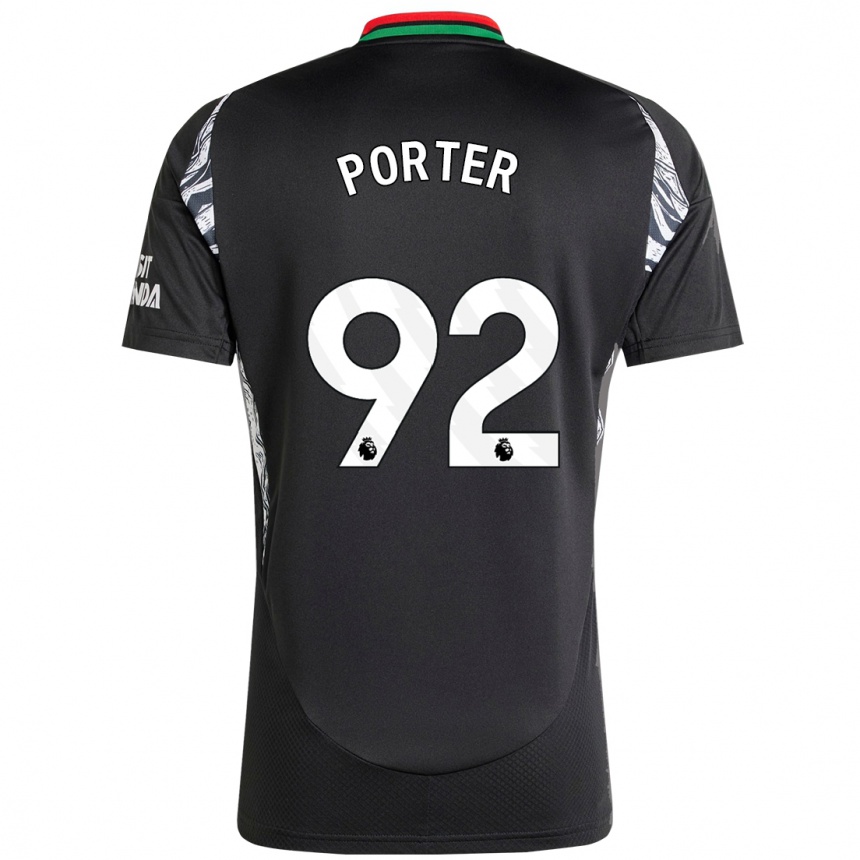 Niño Fútbol Camiseta Jack Porter #92 Negro 2ª Equipación 2024/25