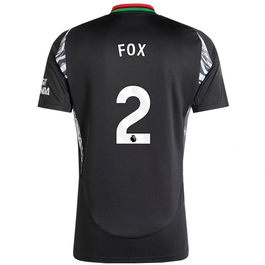 Niño Fútbol Camiseta Emily Fox #2 Negro 2ª Equipación 2024/25