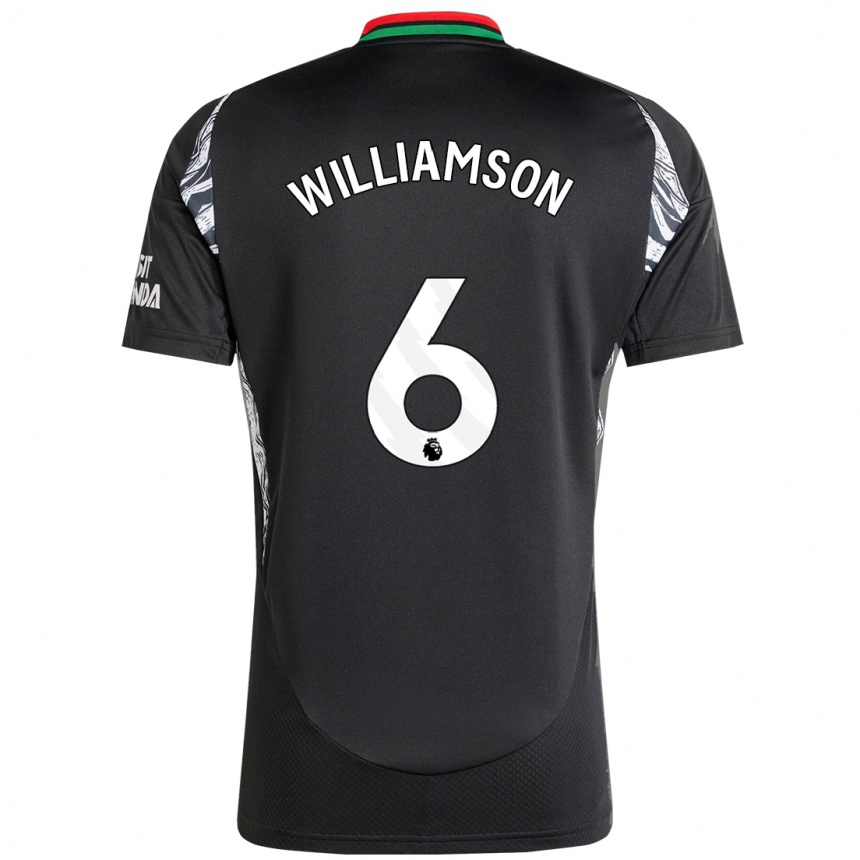 Niño Fútbol Camiseta Leah Williamson #6 Negro 2ª Equipación 2024/25