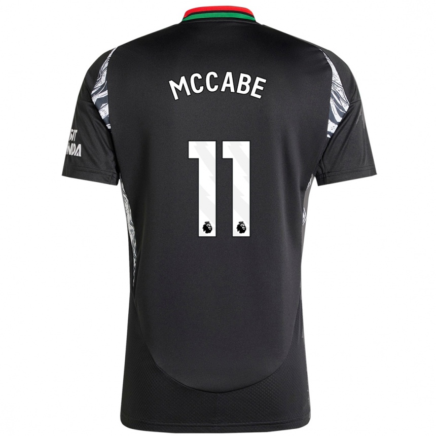 Niño Fútbol Camiseta Katie Mccabe #11 Negro 2ª Equipación 2024/25