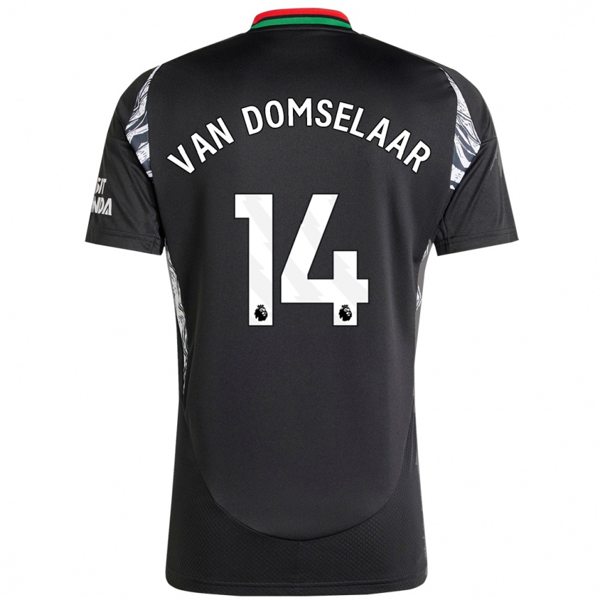 Niño Fútbol Camiseta Daphne Van Domselaar #14 Negro 2ª Equipación 2024/25