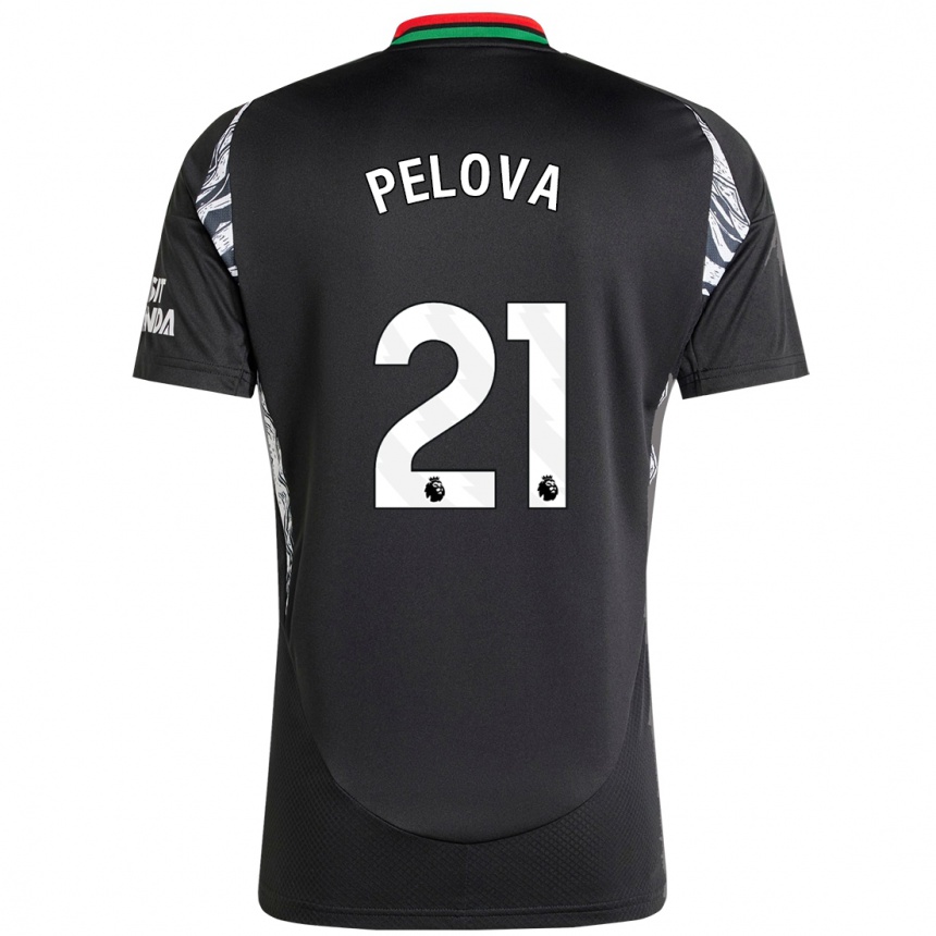 Niño Fútbol Camiseta Victoria Pelova #21 Negro 2ª Equipación 2024/25