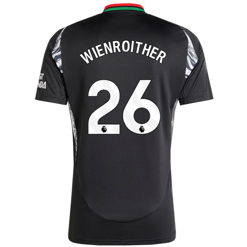 Niño Fútbol Camiseta Laura Wienroither #26 Negro 2ª Equipación 2024/25