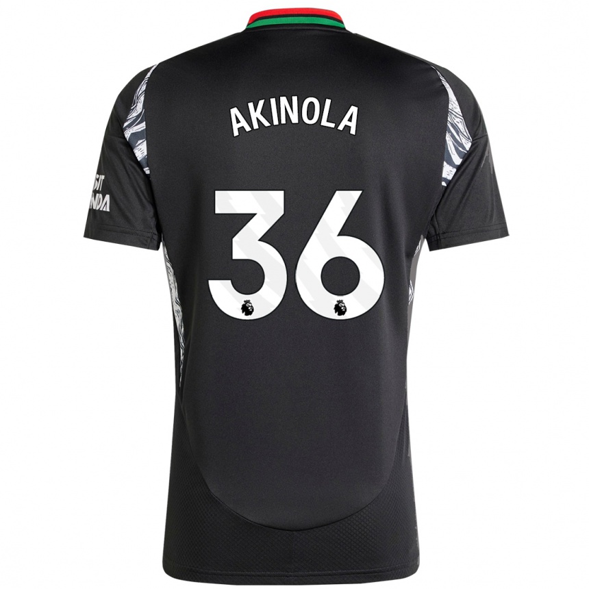 Niño Fútbol Camiseta Tim Akinola #36 Negro 2ª Equipación 2024/25