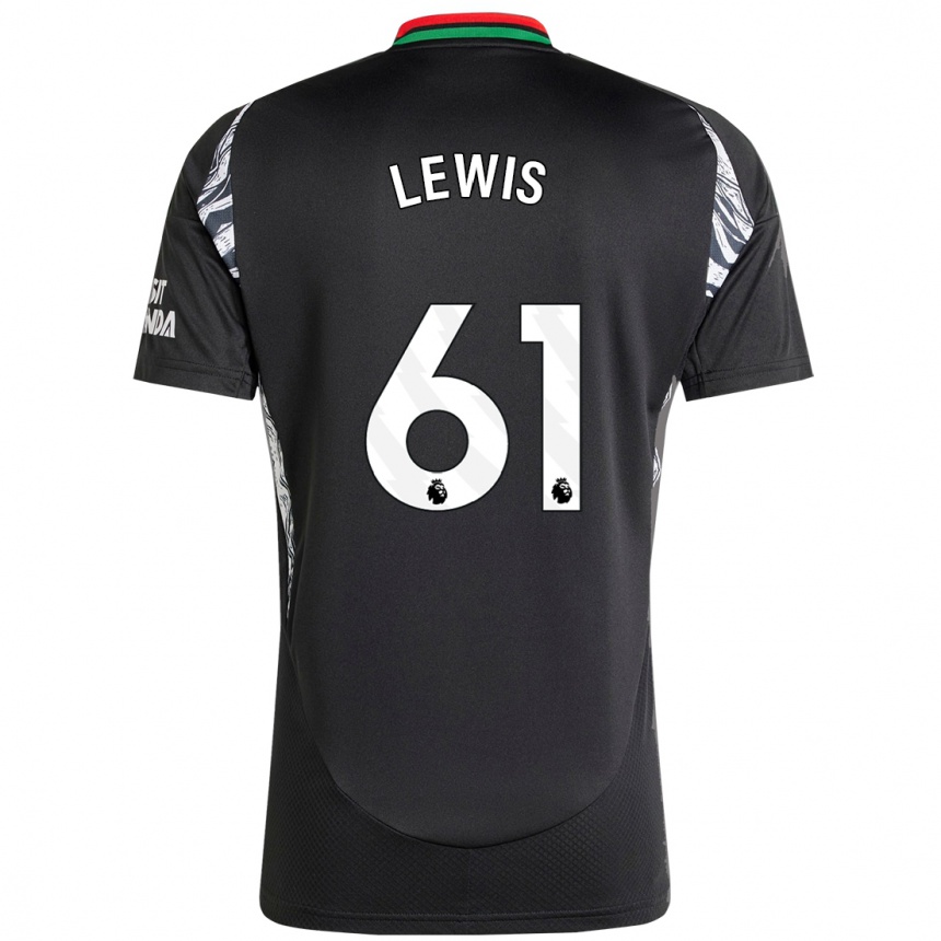 Niño Fútbol Camiseta George Lewis #61 Negro 2ª Equipación 2024/25