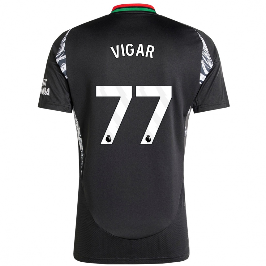 Niño Fútbol Camiseta Billy Vigar #77 Negro 2ª Equipación 2024/25