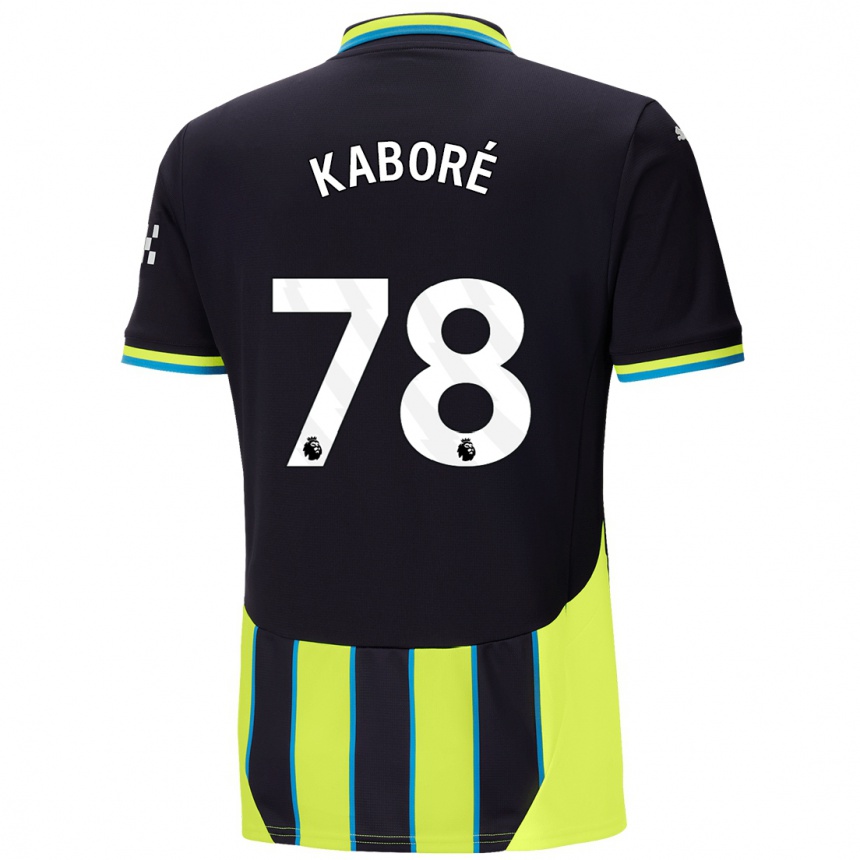 Niño Fútbol Camiseta Issa Kabore #78 Azul Amarillo 2ª Equipación 2024/25