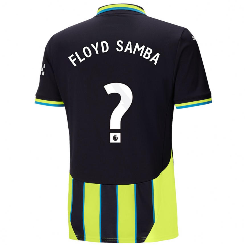 Niño Fútbol Camiseta Floyd Samba #0 Azul Amarillo 2ª Equipación 2024/25