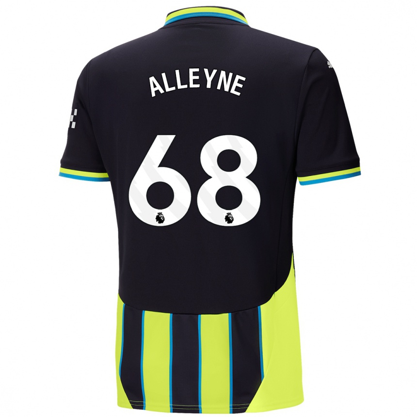 Niño Fútbol Camiseta Max Alleyne #68 Azul Amarillo 2ª Equipación 2024/25