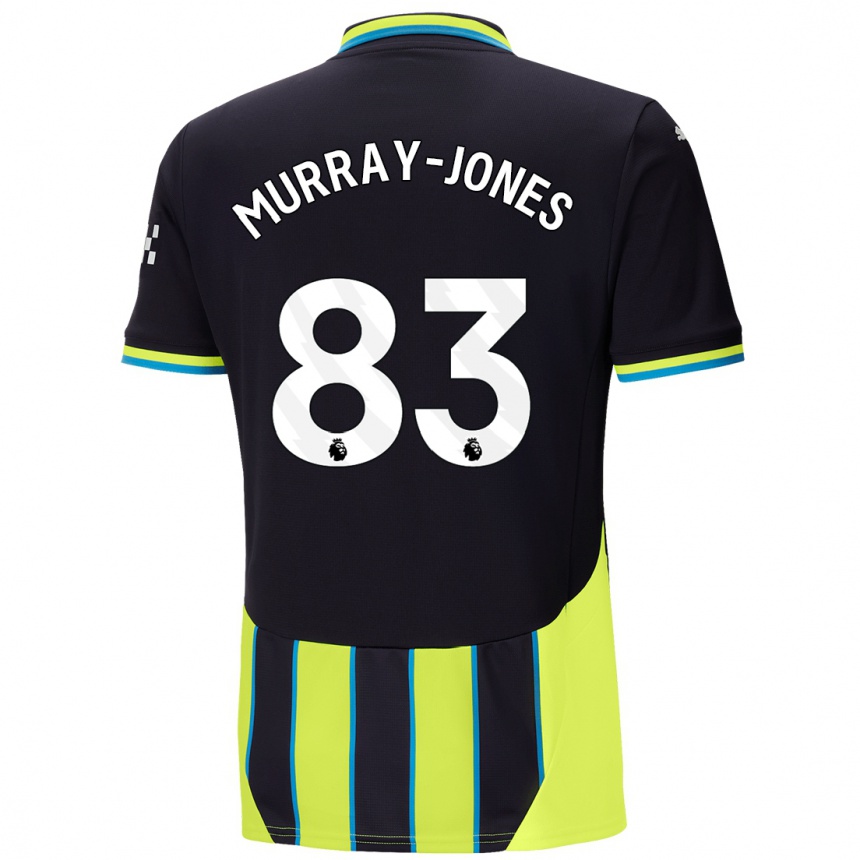 Niño Fútbol Camiseta George Murray-Jones #83 Azul Amarillo 2ª Equipación 2024/25