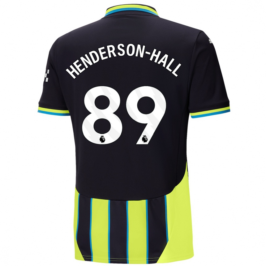 Niño Fútbol Camiseta Matty Henderson-Hall #89 Azul Amarillo 2ª Equipación 2024/25