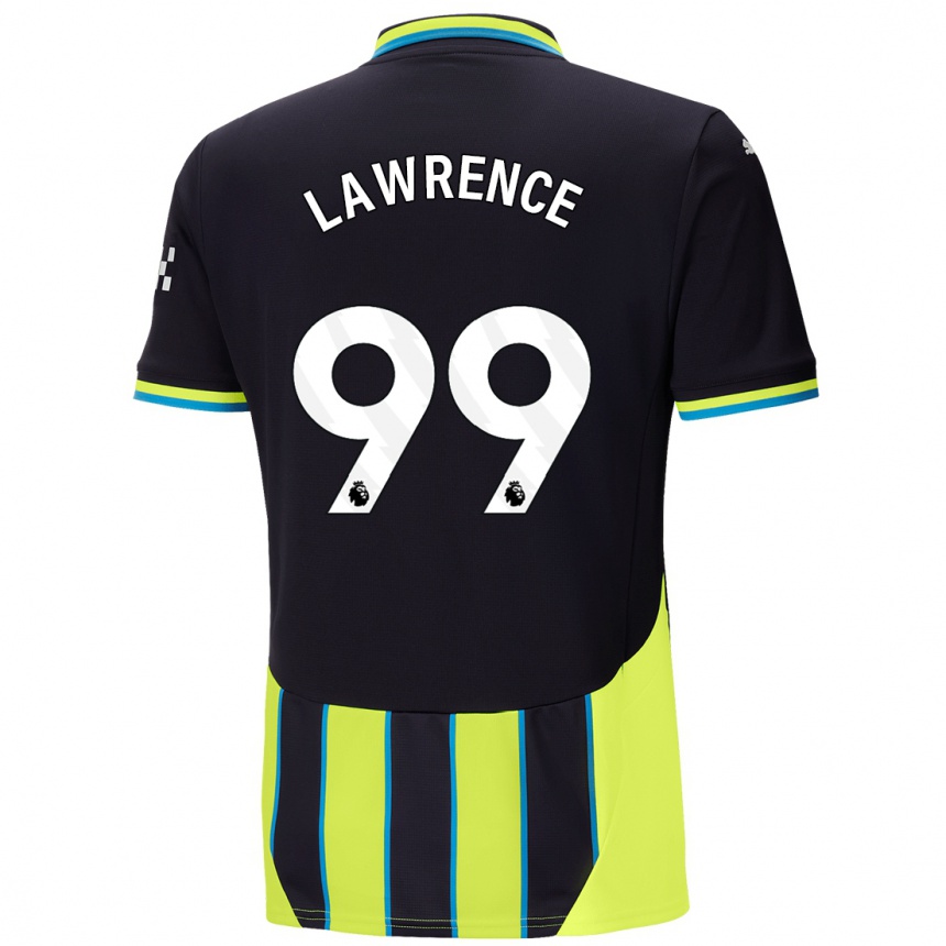 Niño Fútbol Camiseta Emilio Lawrence #99 Azul Amarillo 2ª Equipación 2024/25