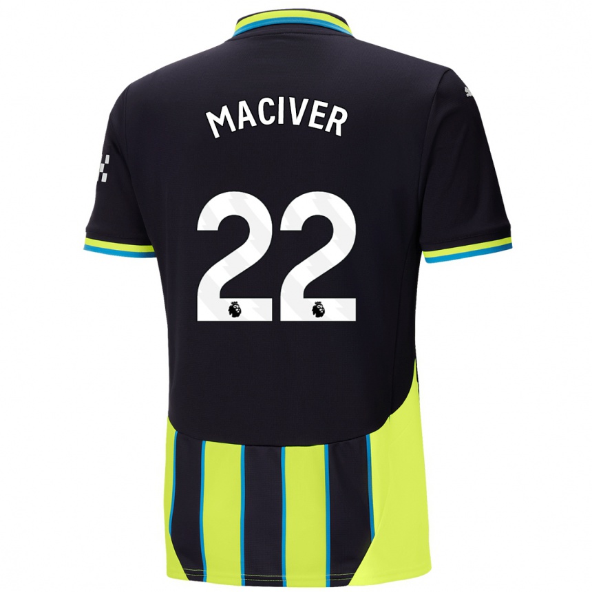 Niño Fútbol Camiseta Sandy Maciver #22 Azul Amarillo 2ª Equipación 2024/25