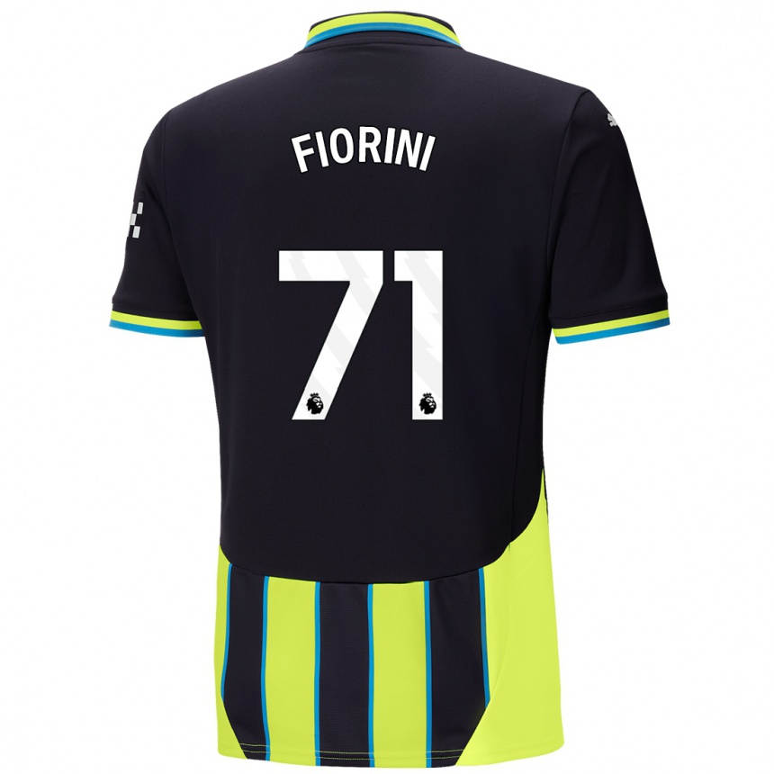 Niño Fútbol Camiseta Lewis Fiorini #71 Azul Amarillo 2ª Equipación 2024/25