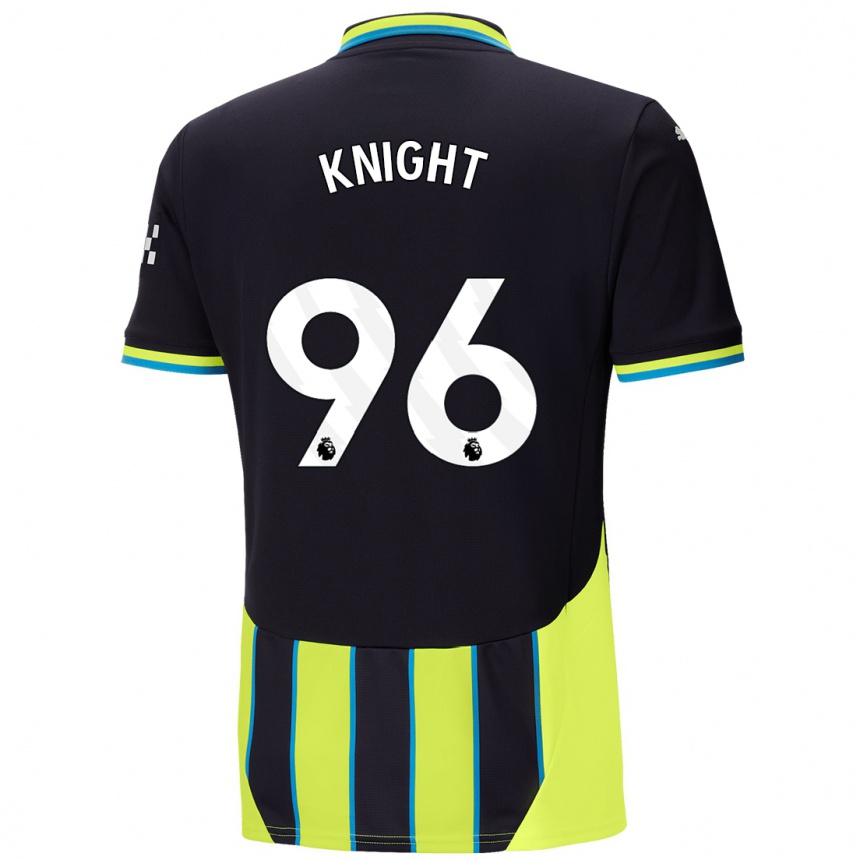 Niño Fútbol Camiseta Ben Knight #96 Azul Amarillo 2ª Equipación 2024/25