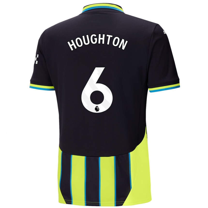 Niño Fútbol Camiseta Steph Houghton #6 Azul Amarillo 2ª Equipación 2024/25