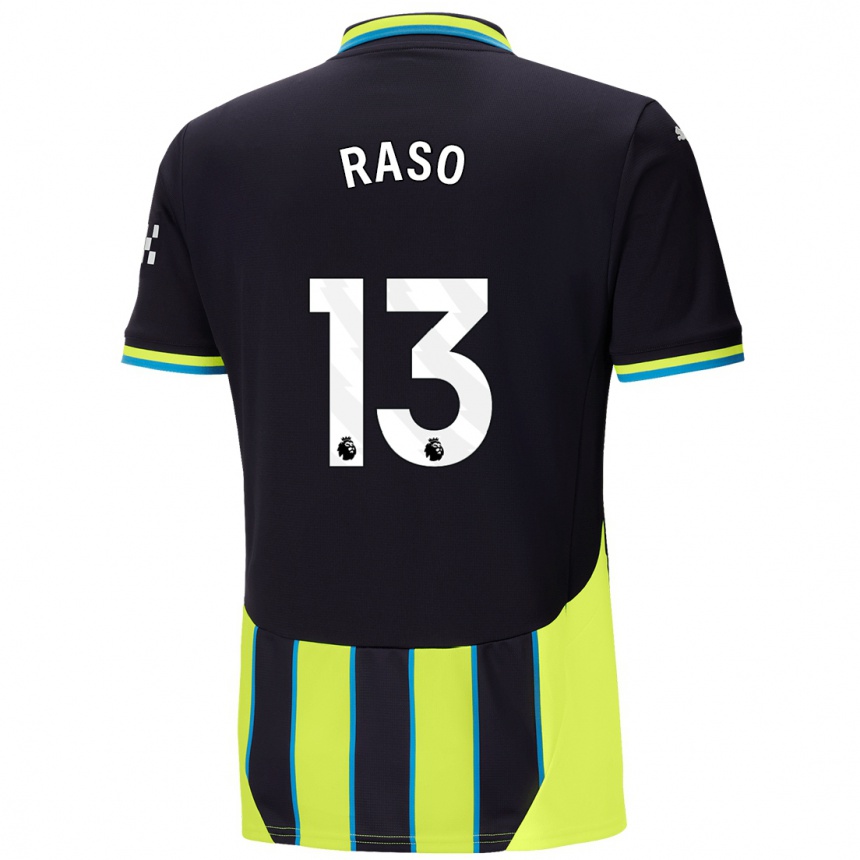 Niño Fútbol Camiseta Hayley Raso #13 Azul Amarillo 2ª Equipación 2024/25