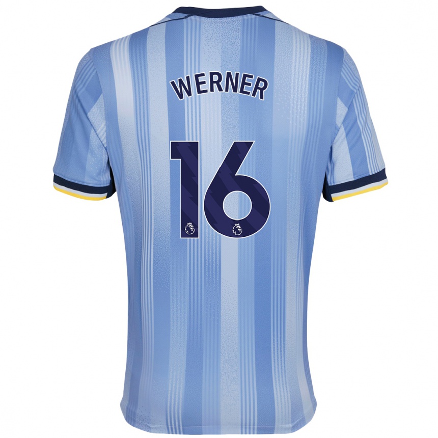 Niño Fútbol Camiseta Timo Werner #16 Azul Claro 2ª Equipación 2024/25