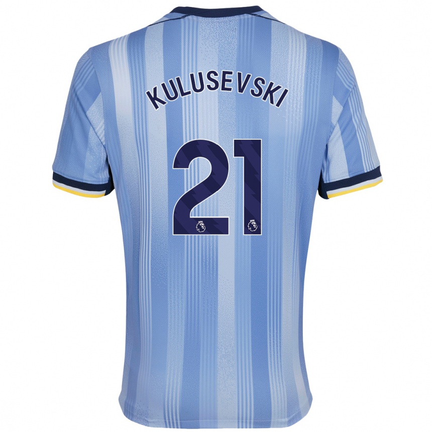 Niño Fútbol Camiseta Dejan Kulusevski #21 Azul Claro 2ª Equipación 2024/25