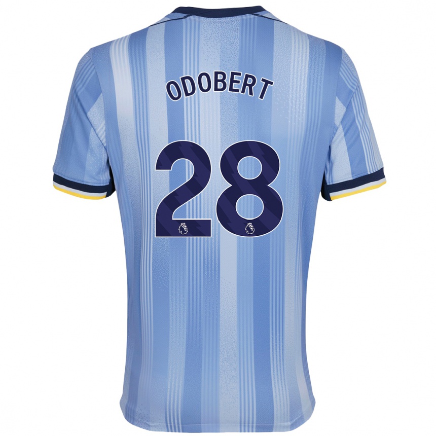 Niño Fútbol Camiseta Wilson Odobert #28 Azul Claro 2ª Equipación 2024/25