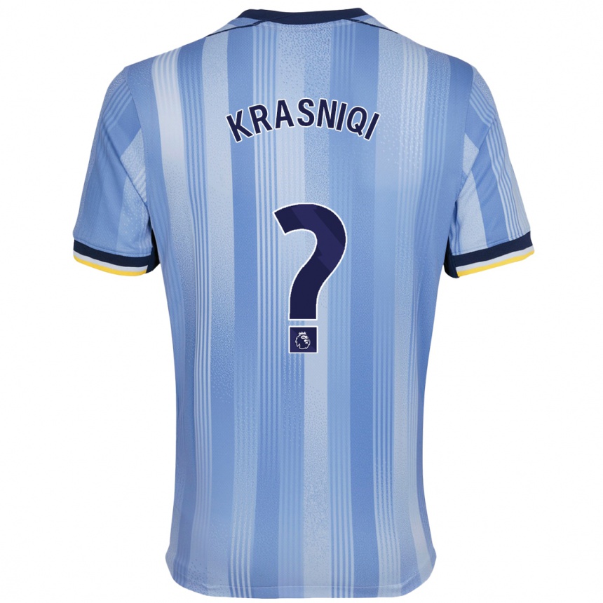 Niño Fútbol Camiseta Elliot Krasniqi #0 Azul Claro 2ª Equipación 2024/25