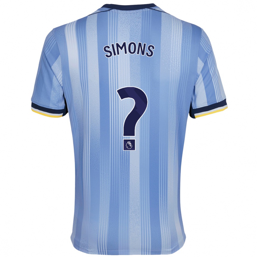 Niño Fútbol Camiseta Zach Simons #0 Azul Claro 2ª Equipación 2024/25