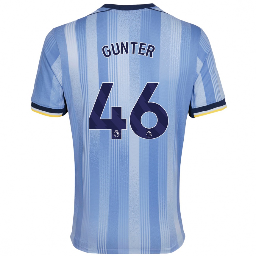 Niño Fútbol Camiseta Luca Gunter #46 Azul Claro 2ª Equipación 2024/25