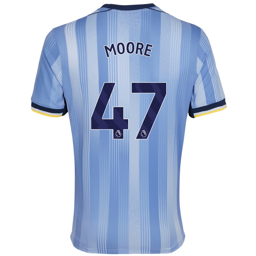 Niño Fútbol Camiseta Mikey Moore #47 Azul Claro 2ª Equipación 2024/25