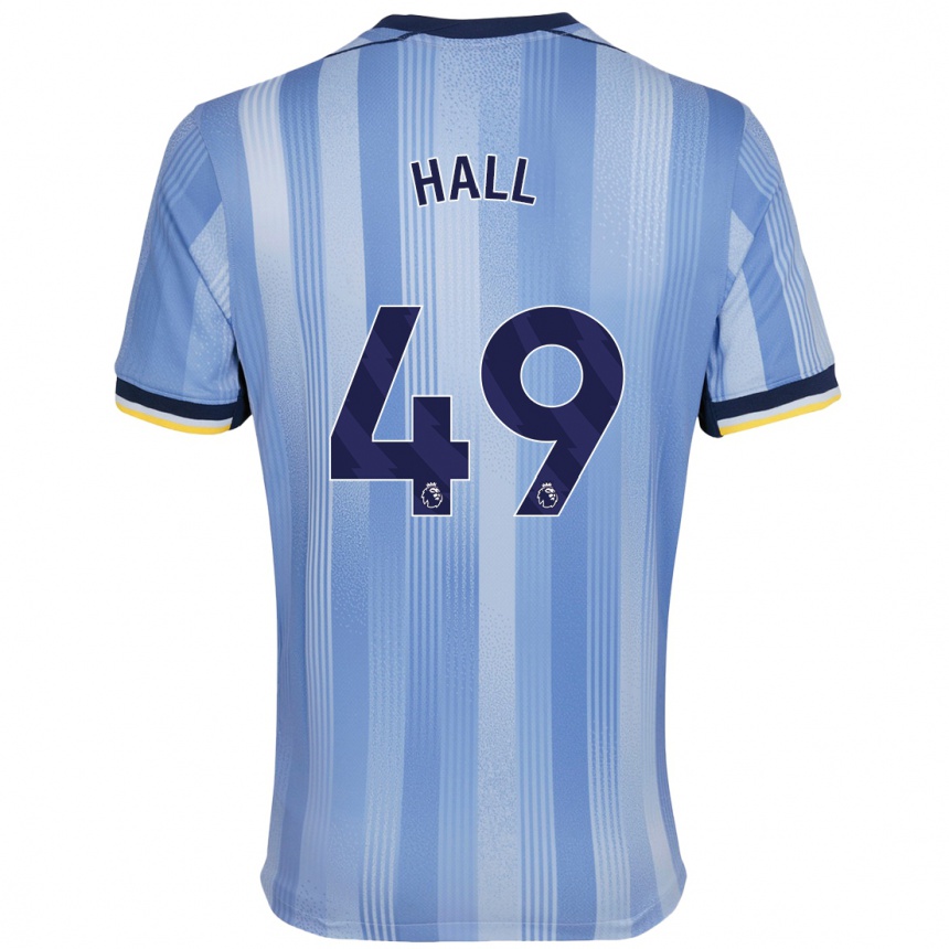 Niño Fútbol Camiseta Tyrese Hall #49 Azul Claro 2ª Equipación 2024/25