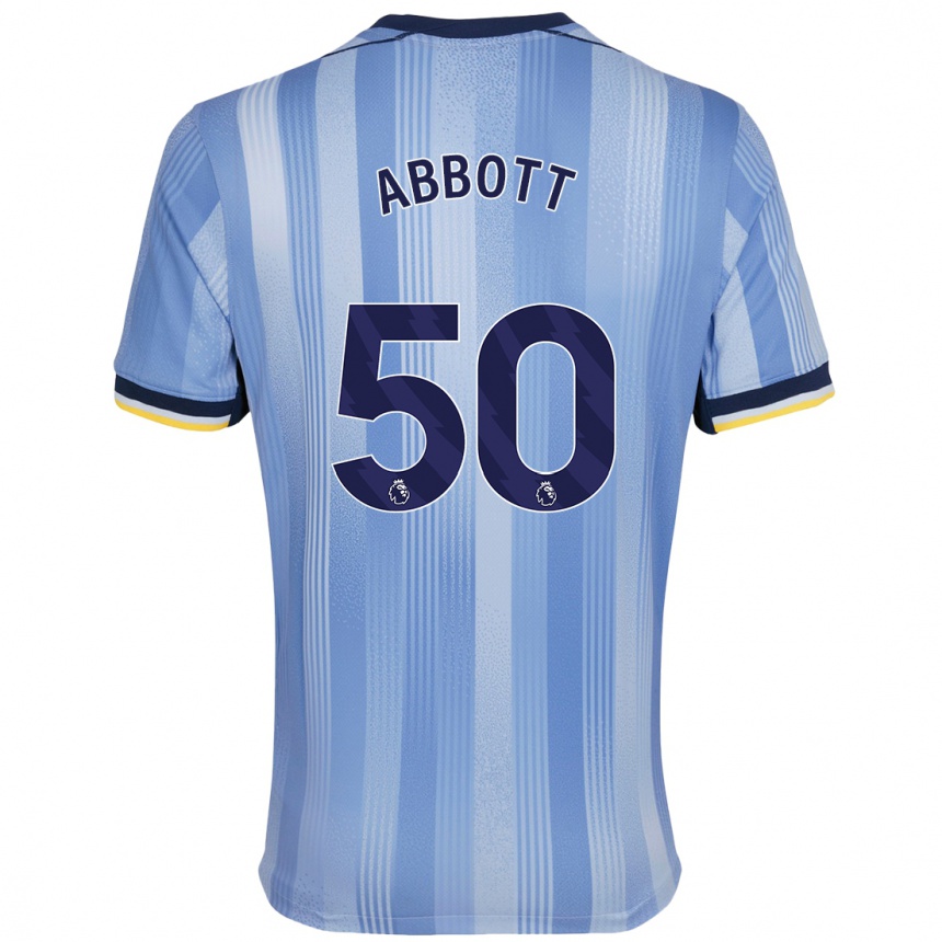 Niño Fútbol Camiseta George Abbott #50 Azul Claro 2ª Equipación 2024/25