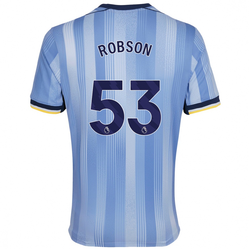 Niño Fútbol Camiseta Max Robson #53 Azul Claro 2ª Equipación 2024/25