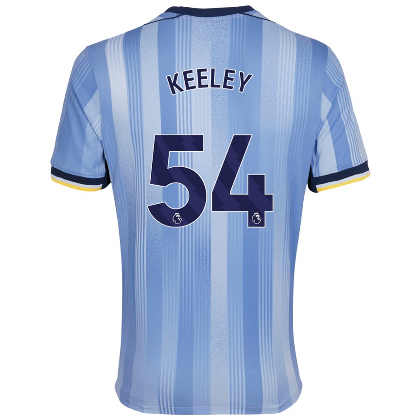 Niño Fútbol Camiseta Josh Keeley #54 Azul Claro 2ª Equipación 2024/25