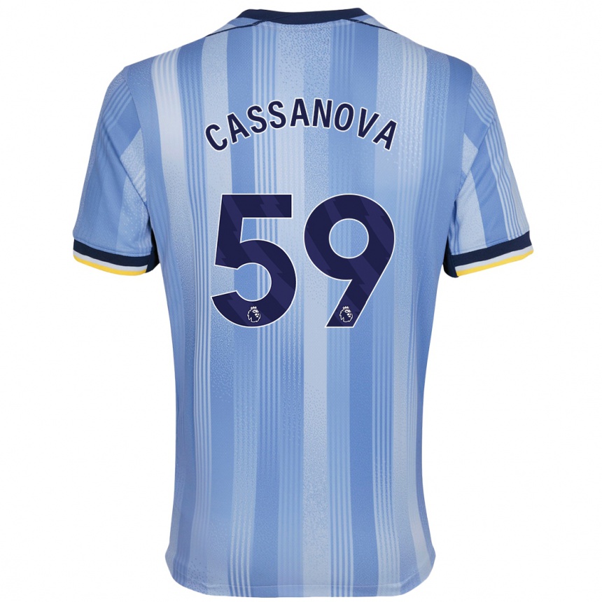 Niño Fútbol Camiseta Dante Cassanova #59 Azul Claro 2ª Equipación 2024/25