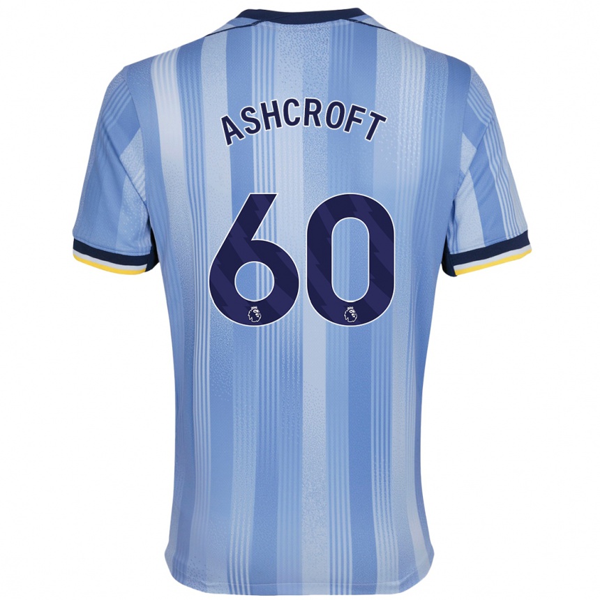 Niño Fútbol Camiseta Tyrell Ashcroft #60 Azul Claro 2ª Equipación 2024/25