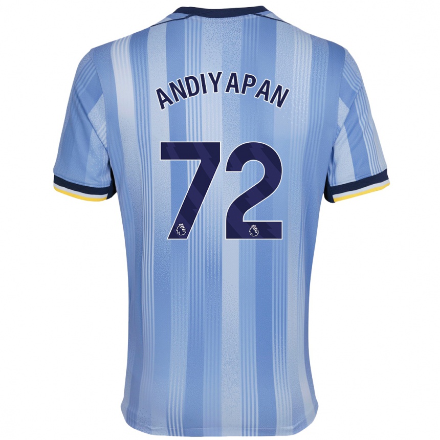 Niño Fútbol Camiseta William Andiyapan #72 Azul Claro 2ª Equipación 2024/25