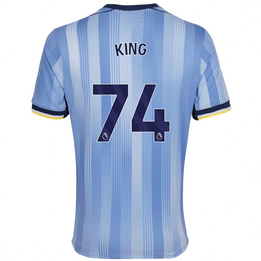 Niño Fútbol Camiseta Maeson King #74 Azul Claro 2ª Equipación 2024/25