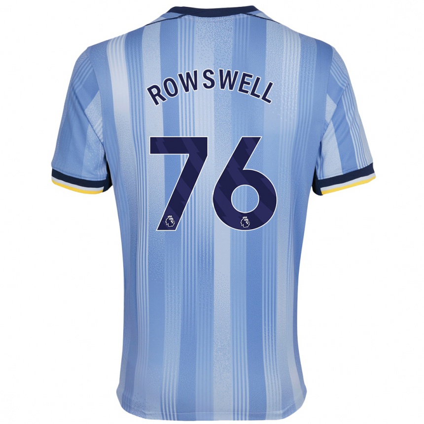 Niño Fútbol Camiseta James Rowswell #76 Azul Claro 2ª Equipación 2024/25