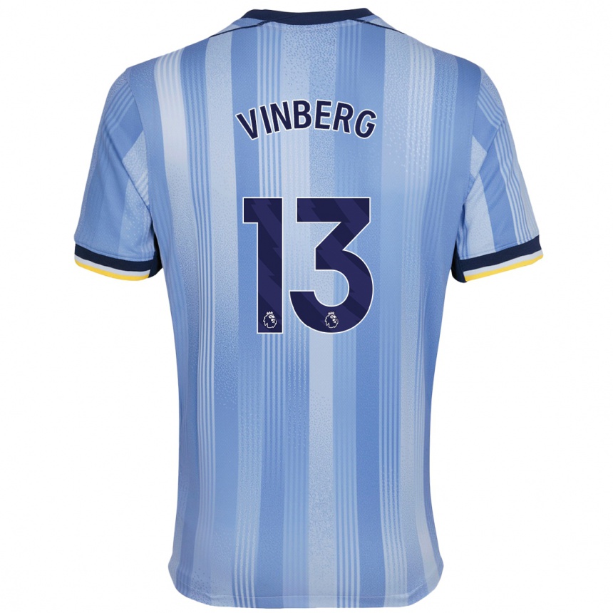 Niño Fútbol Camiseta Matilda Vinberg #13 Azul Claro 2ª Equipación 2024/25