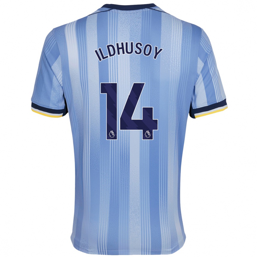 Niño Fútbol Camiseta Celin Bizet Ildhusøy #14 Azul Claro 2ª Equipación 2024/25