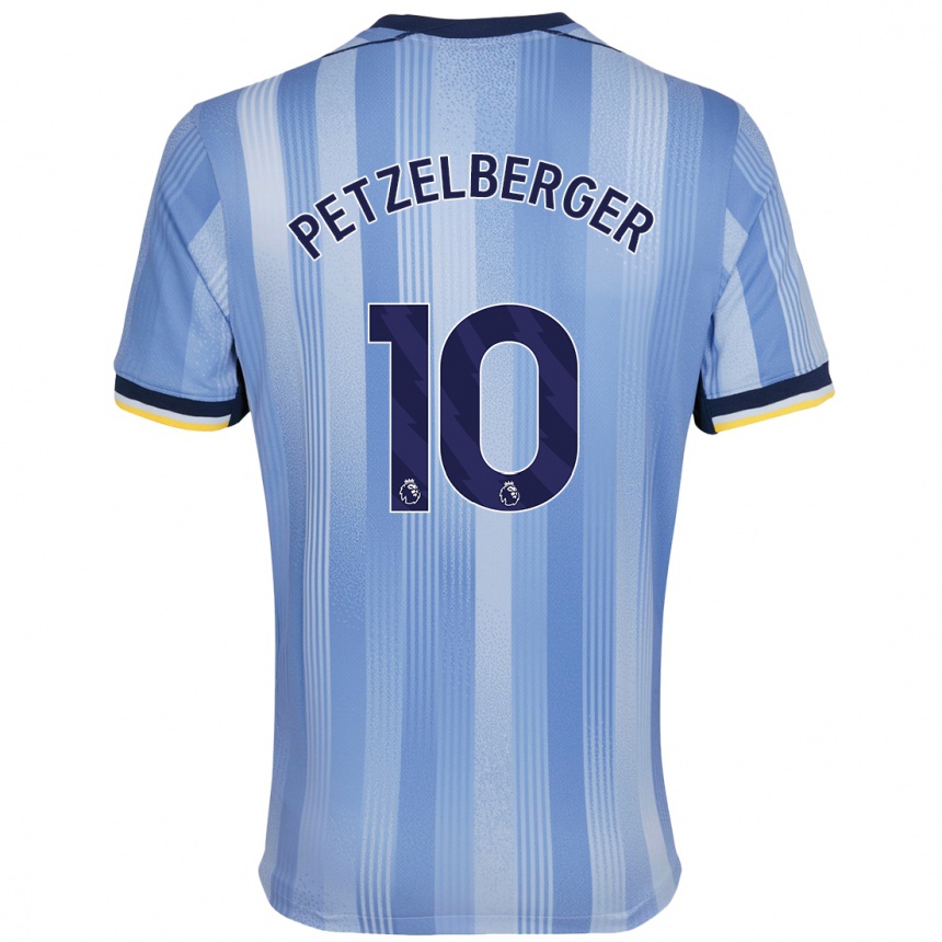 Niño Fútbol Camiseta Ramona Petzelberger #10 Azul Claro 2ª Equipación 2024/25