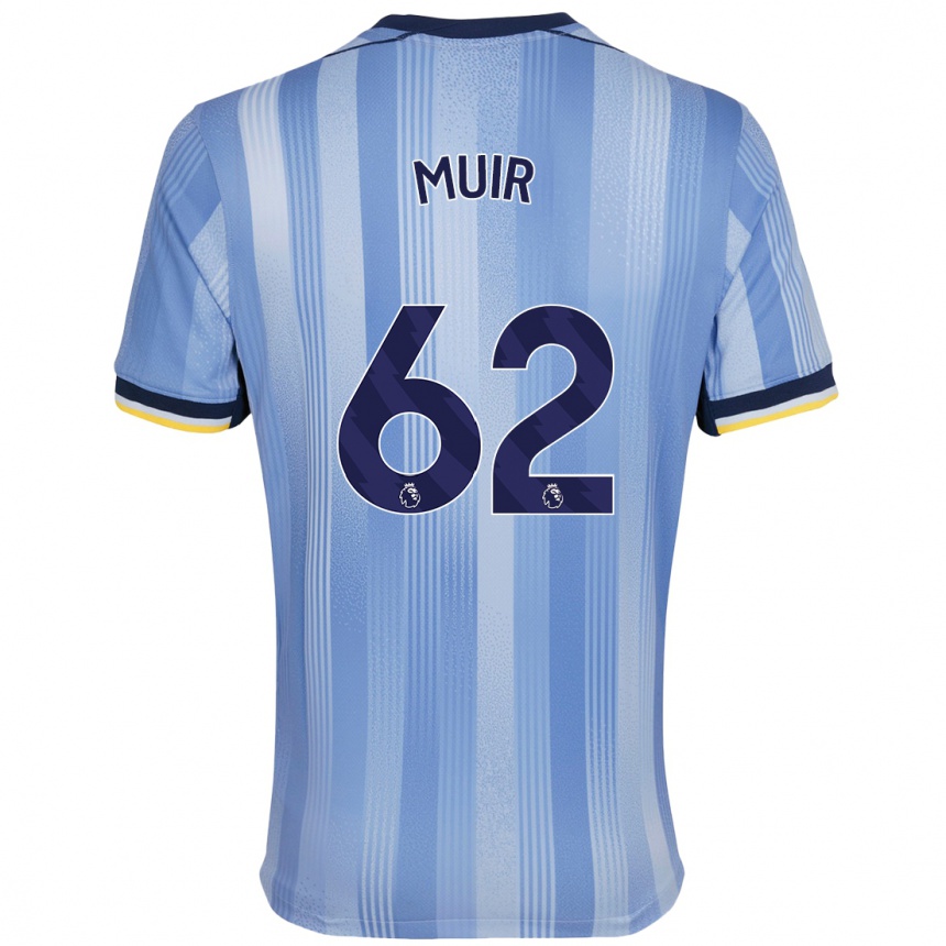 Niño Fútbol Camiseta Marqes Muir #62 Azul Claro 2ª Equipación 2024/25