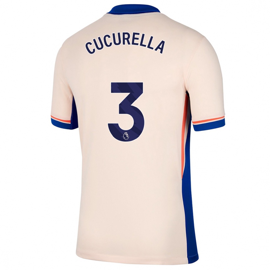 Niño Fútbol Camiseta Marc Cucurella #3 Beige Claro 2ª Equipación 2024/25